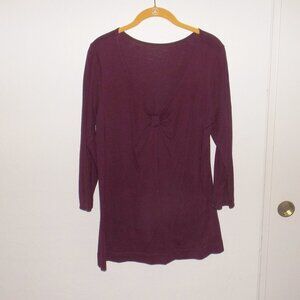 Purple long sleeve women's tee Size L (#EV1643)